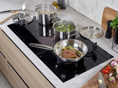 Сковорода Fissler Pure Collection Edelstahl Ø28 см, нержавіюча сталь, з внутрішньою мірною шкалою, виготовлено в Німеччині, для індукційних плит