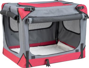 Складана переносна переносна коробка для собак/кішок Foxdevil xonic® (M, Червона) - для автомобіля та дому