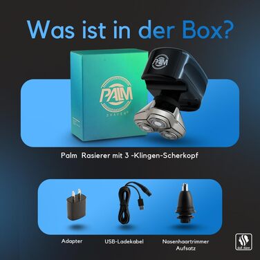 Електричний верстат для гоління Pitbull Palm Shaver для чоловіків з лезами CR-3 Ultra Precision