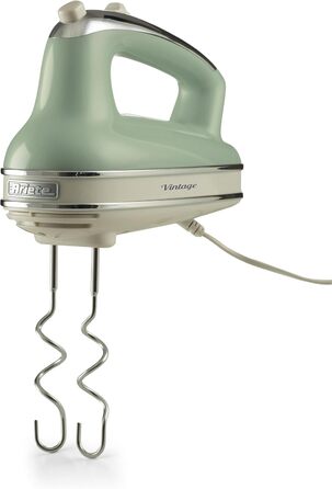 Ручний міксер Ariete Vintage 1548, 450W, 5 швидкостей, Turbo, 2 насадки, для тіста та збивання