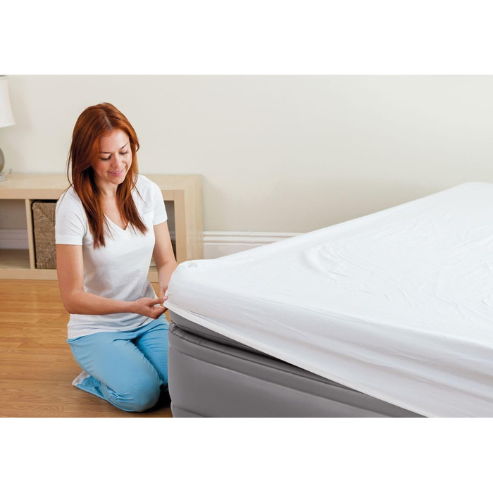 Надувний матрац Intex Twin Comfort Elevated з Fiber-TECH для гостей, 99х191х22 см