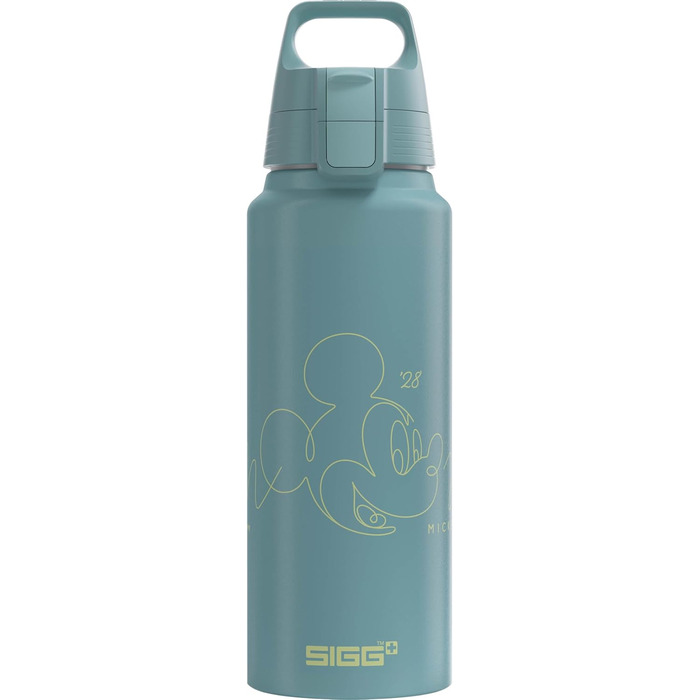 SIGG - Aluminum Drinking Bottle - WMB ONE - Made in Switzerland - ClimatePartner Certified - Carbonated Beverage Safe - Leak-Proof - Featherlight - BPA-Free - Outdoor - 0.75L & 1L (8 Mickey Mouse Lines, Disney)