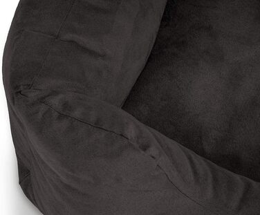 Knuffelwuff Dog Bed Dreamline in Velour XXL 120 x 85cm - removable cover - easy to clean - for large, medium and small dogs (Black, L 155 x W 105 x H 30 cm)