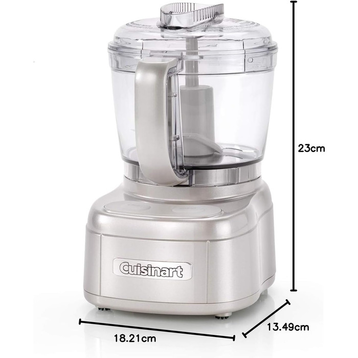 Cuisinart Mini Prep Pro, compact mini food processor, onion chopper, mixer mill, spice mixer, pulse function and drizzle holes, 900 ml capacity, dishwasher safe, easy to use, Frosted Pearl