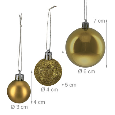 Relaxdays Set of 50 Christmas Baubles