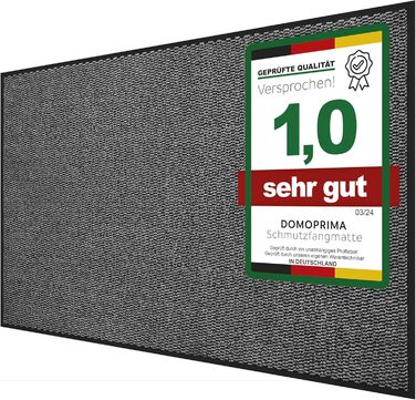 DOMOPRIMA Commercial Entrance Mat - 90x150cm - Grey - Non-Slip, Weatherproof, Washable