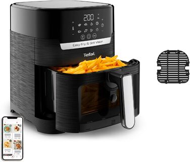 Tefal EY5068 Easy Fry & Grill Vision Air Fryer | 4.2 L Capacity | 2-in-1 Technology | Viewing Window | Extra Crisp Technology | Energy Saving | Touchscreen | Black