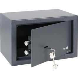 Шафа-сейф HMF 49200-11 з ключем, меблевий сейф | 31 x 20 x 20 см | Антрацит