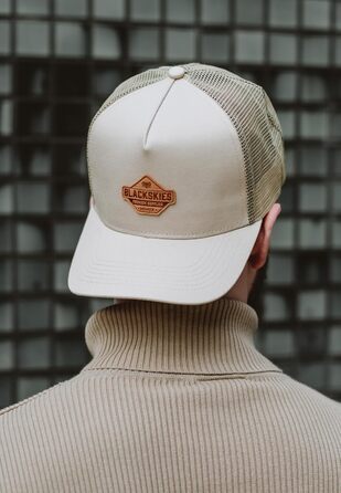 Кепка бейсболка Blackskies Essentials Trucker (бежево-коричнева) | Унісекс, сітка, для чоловіків та жінок, streetwear, outdoor, літо