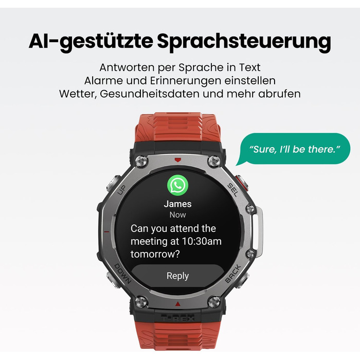 Смарт-годинник Amazfit T-Rex 3 Outdoor 48мм AMOLED GPS NFC Чорний