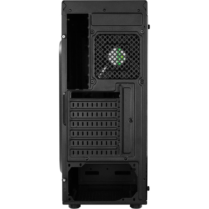 Корпус для ПК Aerocool Bolt Mid-Tower RGB, ATX, з прозорою бічною панеллю, RGB підсвітка, 120мм вентилятор, Чорний