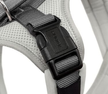 Нашийник для собак HUNTER Maldon, світло-сірий/сірий, м'який, з 3M Scotchlite, регулюється, з м'яким ручним захопленням, розмір S-M