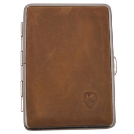GERMANUS Cigarette Case, Wild Rind (Wild Bull), handcrafted, brown, 85 mm, Medium size 2II