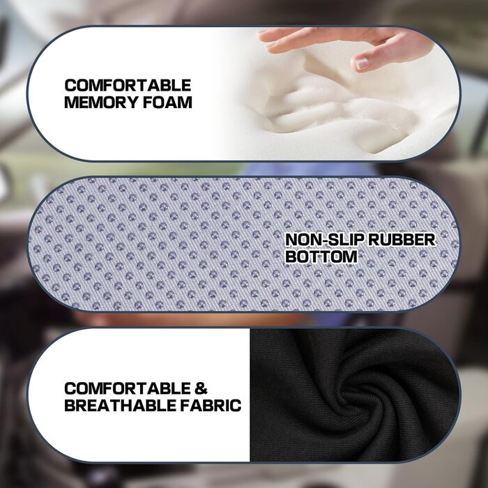 Підсидіння автомобільне для дорослих з Memory Foam: зручна подушка на сидіння авто, ергономічне сидіння для водія, офісного крісла, інвалідного візка