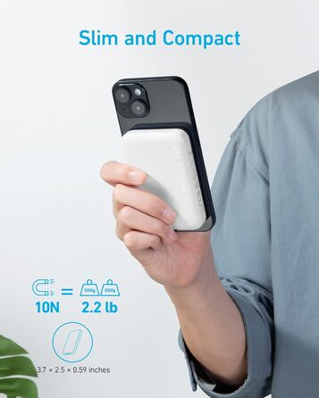 Anker PowerCore Magnetic 5K: Бездротова батарея 5000mAh для iPhone 17/16/15/14/13/12