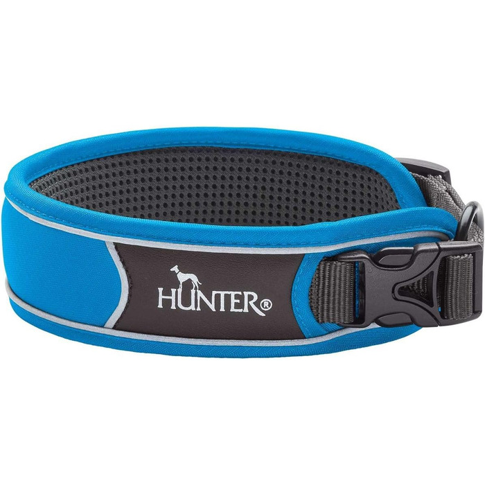 Нашийник для собак HUNTER DIVO, нейлон, розмір S, світло-блакитний/сіро-бірюзовий