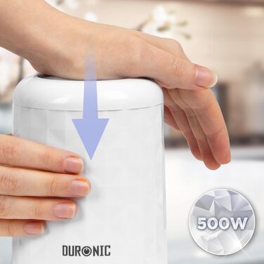 Електричний подрібнювач Duronic CH57 WE для цибулі та овочів, 700 мл