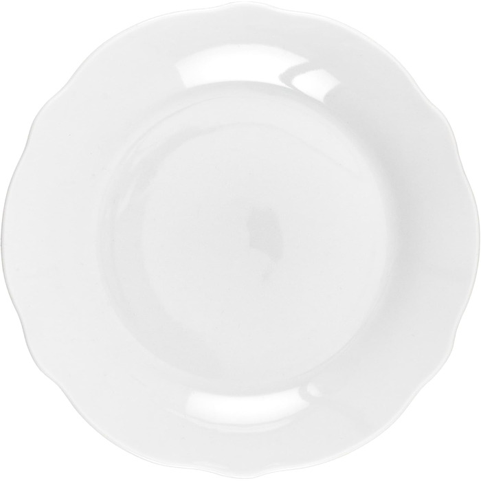 Набір посуду Baroni Home на 6 осіб: 18 предметів (тарілки, супові тарілки, десертні тарілки), стиль Лотос, порцеляна