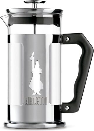 Френч-прес Bialetti Preziosa: нержавіюча сталь, скло Borosilikat, 1 л, 8 чашок