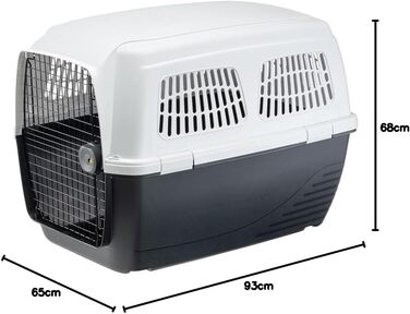Переноска для собак Ferplast Clipper 4, IATA-сертифікована, середнього розміру (93 x 65 x 68 см)