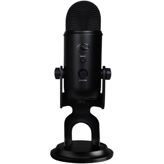 Blue Yeti USB Мікрофон для запису, стрімінгу, подкастів, геймінгу - Чорний