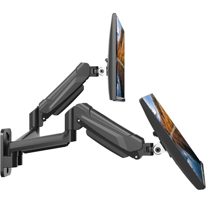Підставка для двох моніторів BONTEC, 13-32 дюйми, регулювання висоти, поворот та нахил, VESA 75x75/100x100, до 9 кг, для офісу та геймінгу