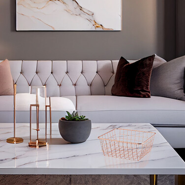 Set of 2 Wire Baskets in Rosé Gold