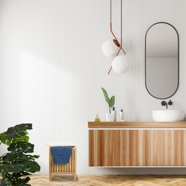 Кошик для білизни Relaxdays з горіха з сидінням