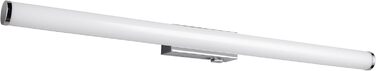 Trio Leuchten LED Bathroom Wall Light Mattimo 283274106, Metal Chrome, White Plastic, 4.3 Watt LED (Width 80cm)