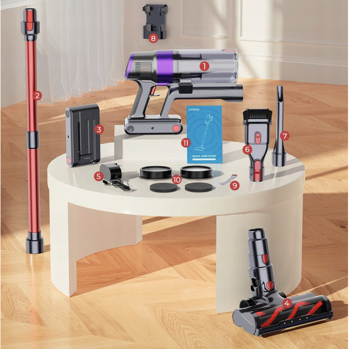 Вертикальний пилотяг Laresar ELITE V8 2025, червоний