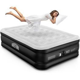 Надувне ліжко Airefina для 1 особи з вбудованим насосом, 99x190x46 см. Гостьове ліжко, компактне, з сумкою для перенесення, до 295 кг