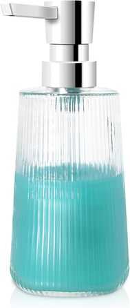 Дозатор мила скляний матовий HMJIA для кухні та ванної кімнати з помповим дозатором (прозорий)