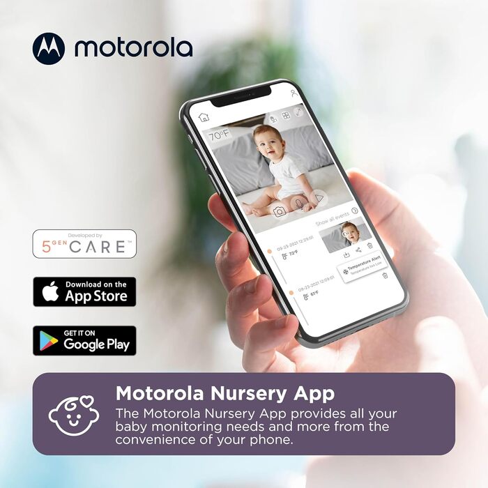 Дитячий відеомонітор Motorola Nursery VM 483 з камерою, інфрачервоним нічним баченням, функцією двостороннього зв'язку та цифровим зумом (PIP1000C EU)