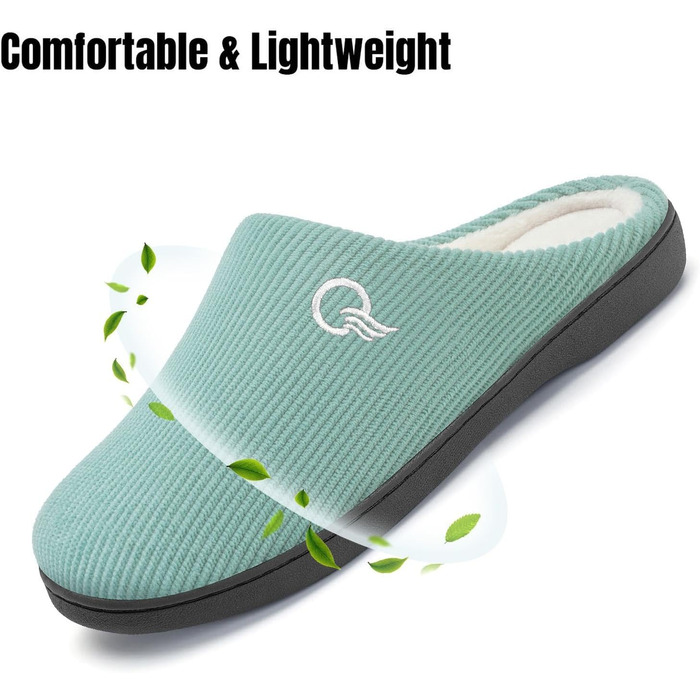 Тапочки зимові Mishansha для дому, чоловічі та жіночі, з меморі-піною, розмір 36-47, блакитні