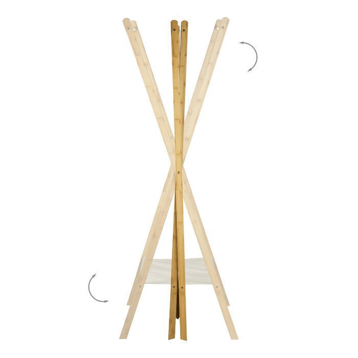 Relaxdays Bamboo Clothes Rack