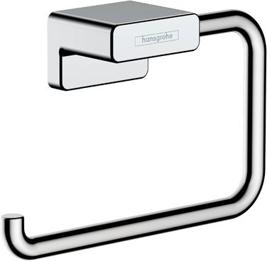 Hansgrohe AddStoris Toilet Paper Holder - Wall Mounted Tissue Holder with Concealed Mounting - Chrome Bathroom Accessory
