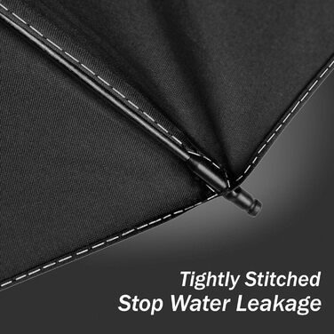 Чоловічий складаний парасоль від дощу Conlun Kompakter, штормостійкий, 127 см, чорний
