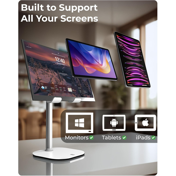 Тримач-підставка для планшета COOPER Tablet Holder Stand, чорний (Frost White)