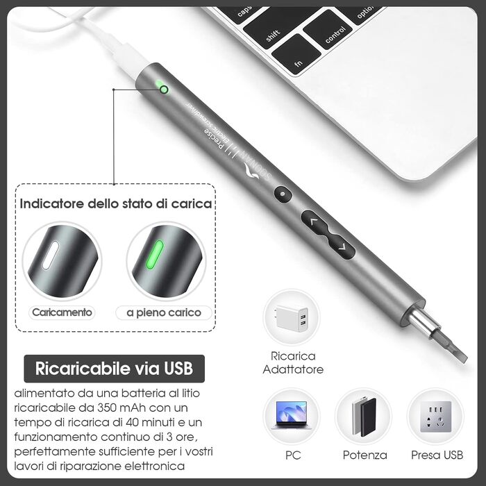 Набір прецизійних викруток SOONAN 62 в 1 з LED-підсвічуванням та міні-дриллю для ремонту електроніки, годинників, дронів, PC, MacBoo