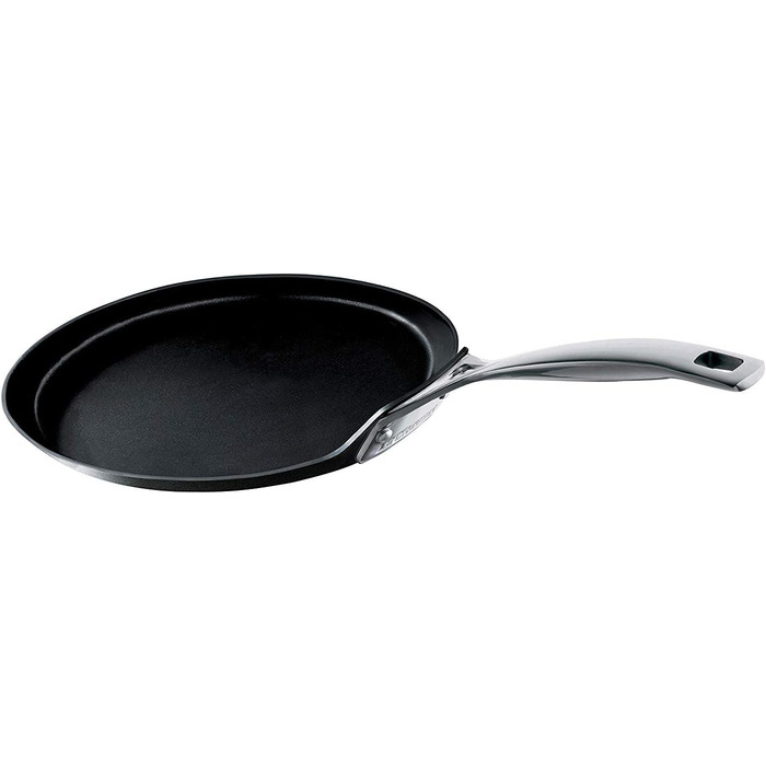 Млинцева пательня Le Creuset 24 см з антипригарним покриттям, алюмінієва, для всіх типів плит, індукція, антрацит/срібляста