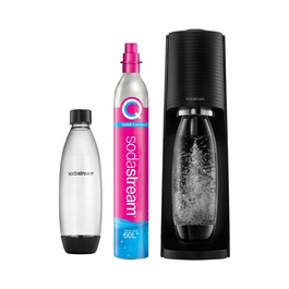 Сифон для води SodaStream Terra, чорний + пляшка Fuse 1 л + балон з газом