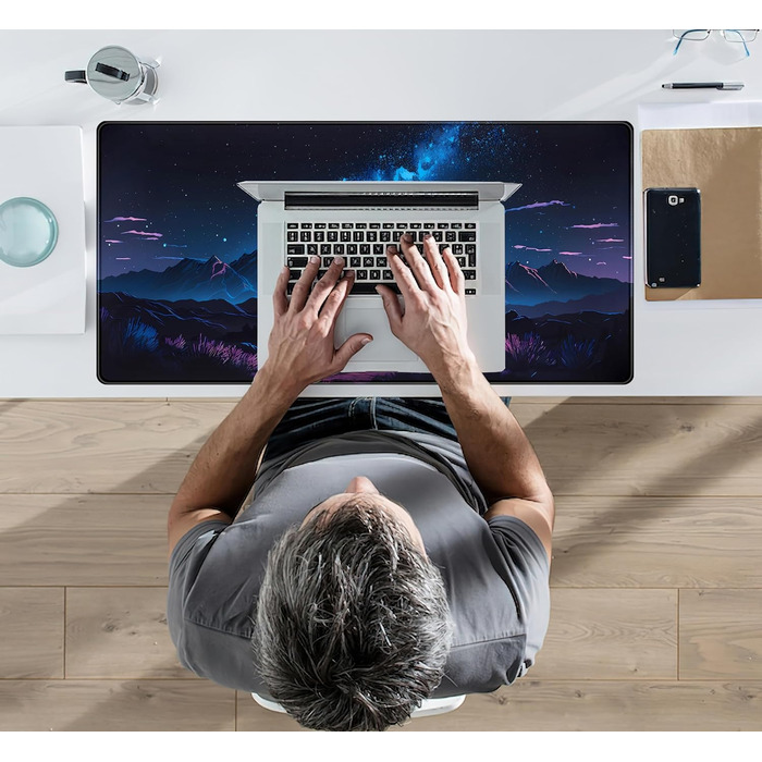 Килимок для миші та клавіатури Moon Mushroom XXL 80x40 см (Blue Mountain)