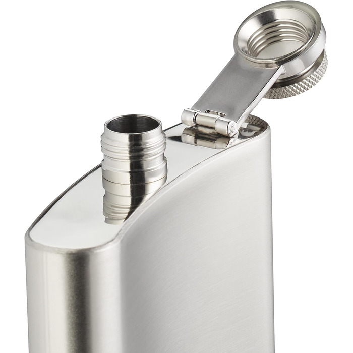 Набір флаконів Relaxdays, 10 шт., 200 мл, нержавіюча сталь, для напоїв, з кришкою, сріблясті