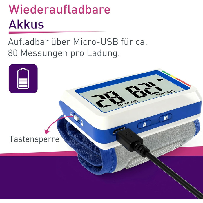 Тонометр на зап'ястя Scala SC 6027 NFC - точний вимірювач артеріального тиску з індикатором ВООЗ, 85 місць пам'яті, Fuzzy Logic, з коробкою та батарейками, манжета 13,5-19,5 см