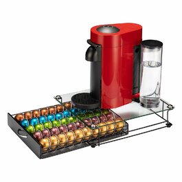 Підставка для капсул Nespresso Vertuo, скляна, прозора, на 50 капсул