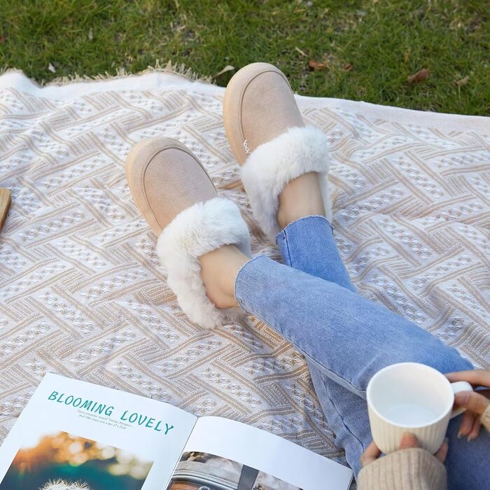 Тапочки жіночі NineCiFun, меморі-піна, теплі, з антиковзкою підошвою, для дому та вулиці, сірі (світло-сірі), 40/41.5 EU, хакі