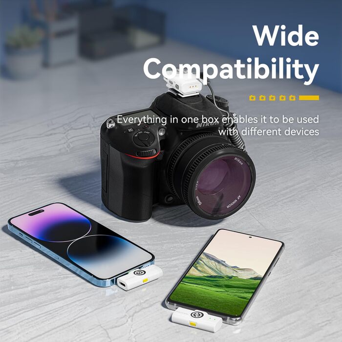 Hollyland Lark M2 Бездротовий петличний мікрофон для iPhone 15/16/17 та Android, 300м радіус дії, Hi-Fi звук, шумозаглушення, 30 годин роботи, міні-мікрофон для відео (2TX + USB-C RX + зарядний кейс) (Комбо (2TX+3RX), білий)