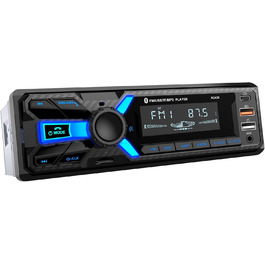 Автомагнітола Wistrue 1DIN з Bluetooth, FM/AM, USB/SD, AUX, MP3, Type-C, чорна