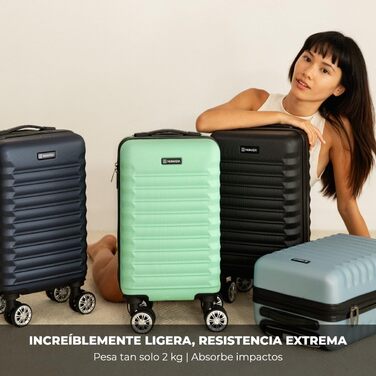 Чемодан ручної об'єму 20 л NUMADA Upfly - компактний, з ABS, для авіакомпаній Ryanair, Vueling, Easyjet (40 x 25 x 20 см)