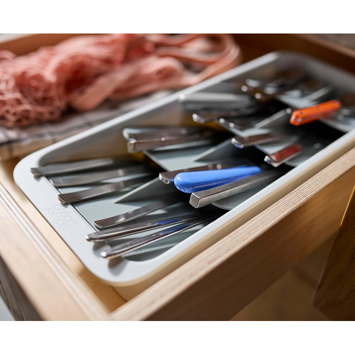 Органайзер для столових приборів Joseph Joseph DrawerStore з ніжницями, розширюваний, з переробленого пластику (великий)